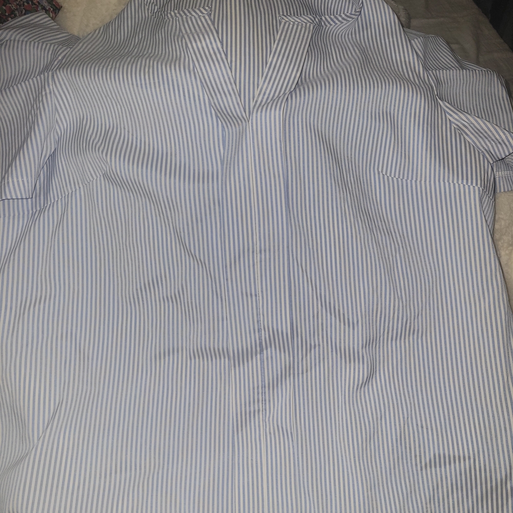 SHEIN Women Light Blue Striped  Shirt